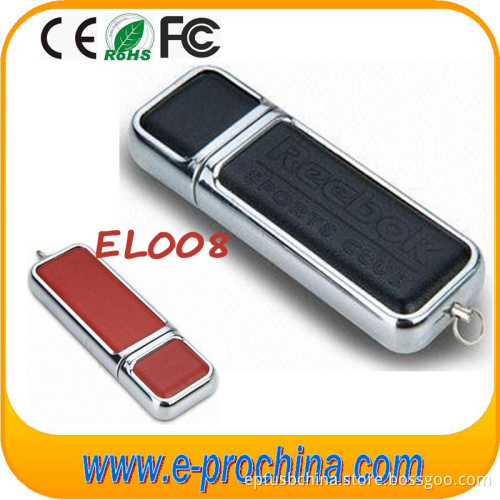 Leather USB Sticks, USB Leather Pendrive 4GB Capacity (EL008)
